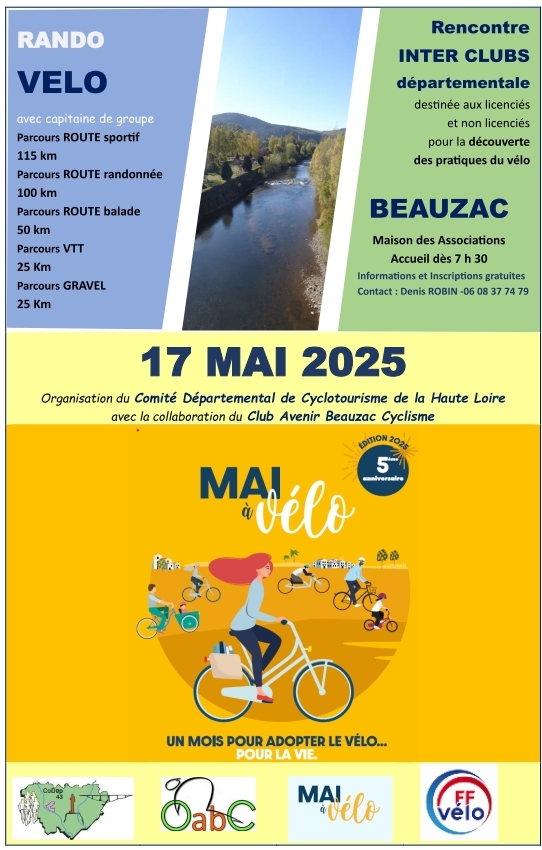 Rencontre Inter-Club à Beauzac le 17 mai