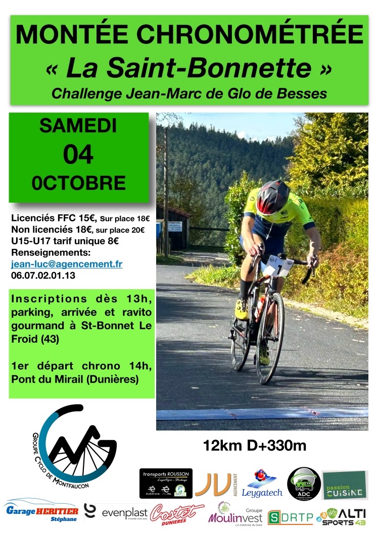 Montée Chrono St-Bonnette 4 octobre
