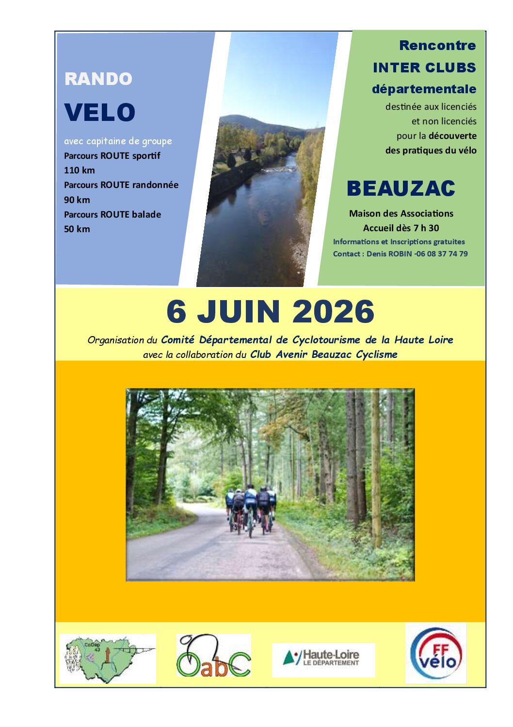 Rencontre Interclub à Beauzac le 6 juin